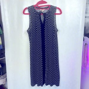 MICHAEL KORS Sleeveless Mini Dress, sz M black and white polkadot lightweight
